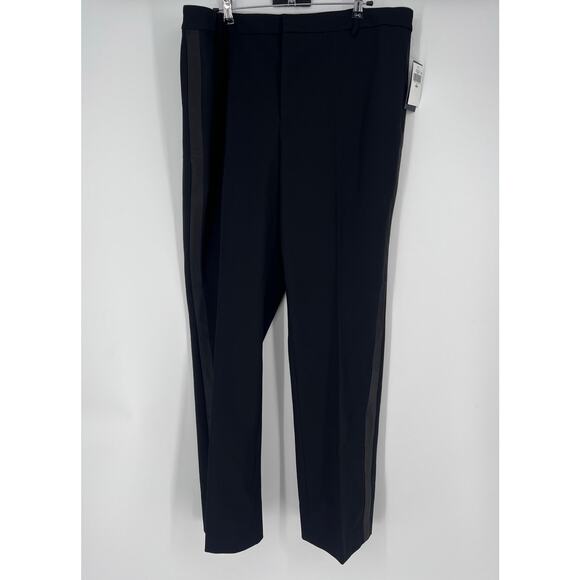 Ralph Lauren Satin Trim Double Faced Crepe Pant Womens Sz 18W - Picture 4 of 9